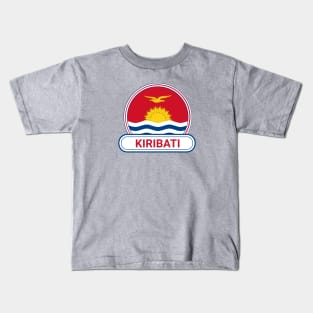 Kiribati Country Badge - Kiribati Flag Kids T-Shirt